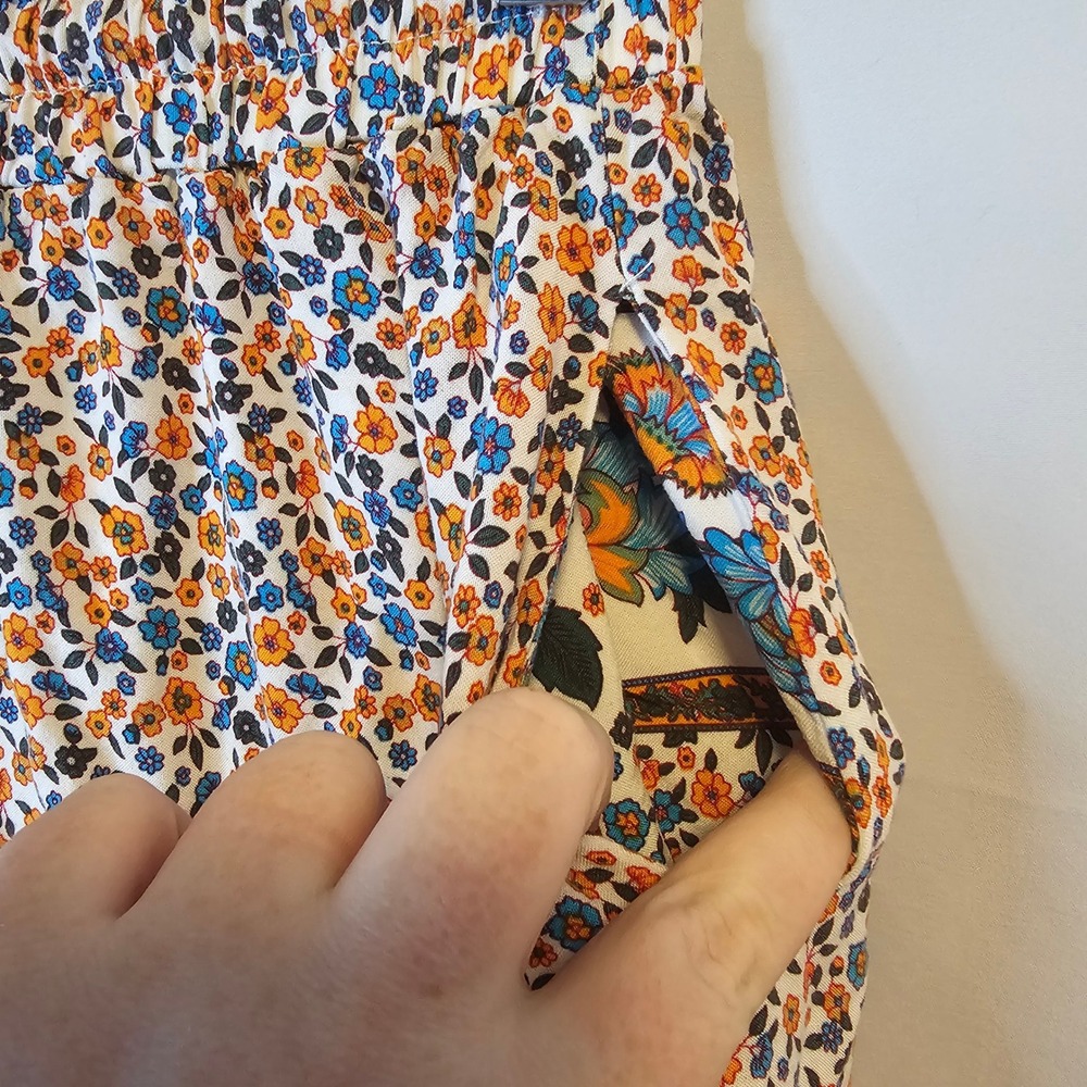 Zesica Floral Maxi Skirt Medium Multicolor Boho Cottagecore Prairie Hippie earth - Picture 3 of 10